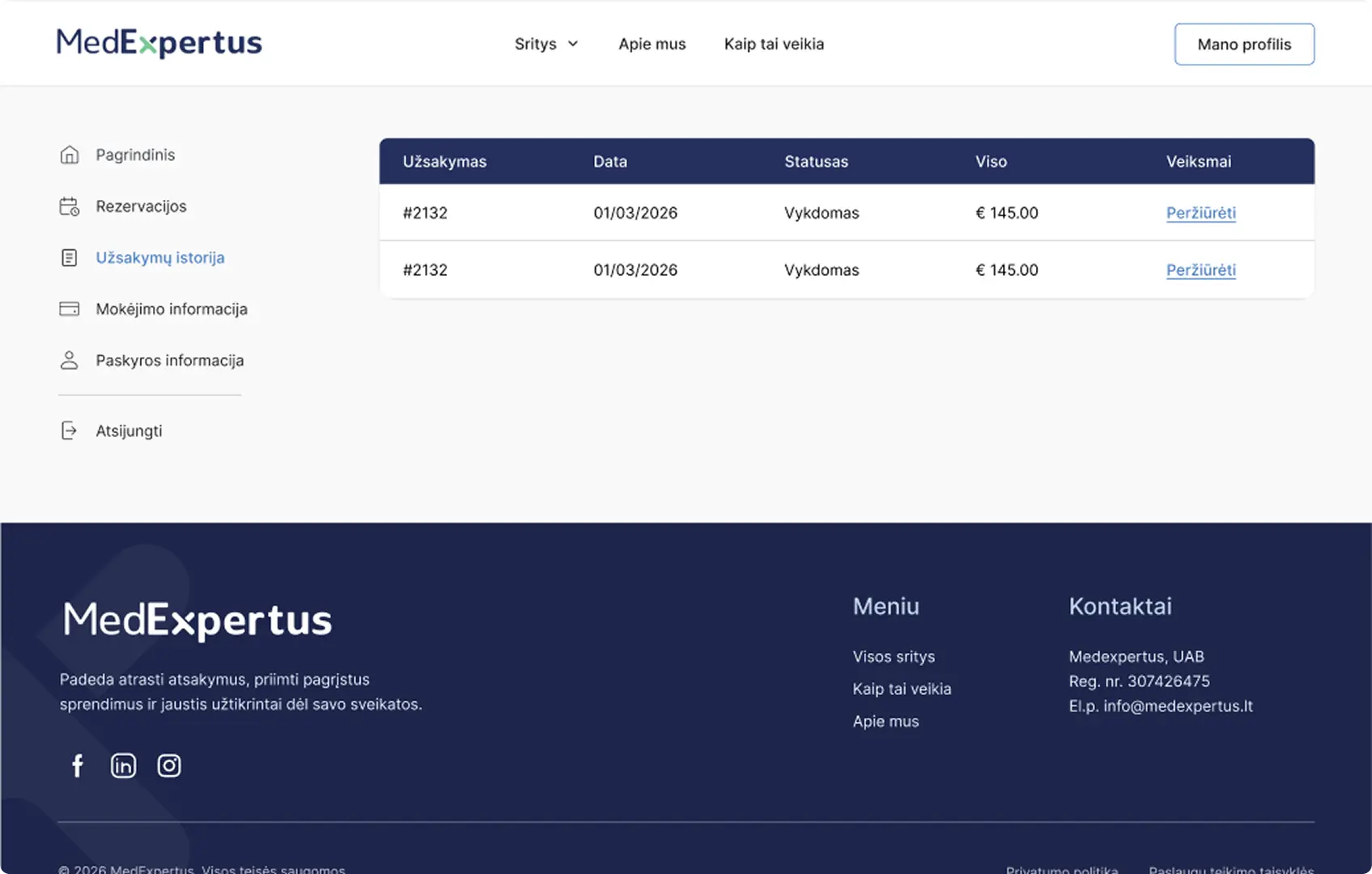 Medexpertus dashboard